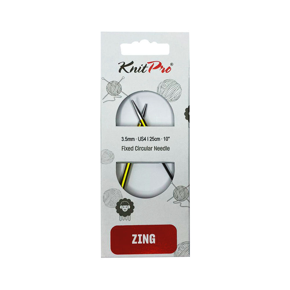Palillo Circular Asimétrico 25 Cm Zing KnitPro - 5 Unidades