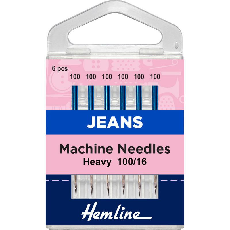 Aguja Máquina Denim 100-16 Hemline - 5 Unidades