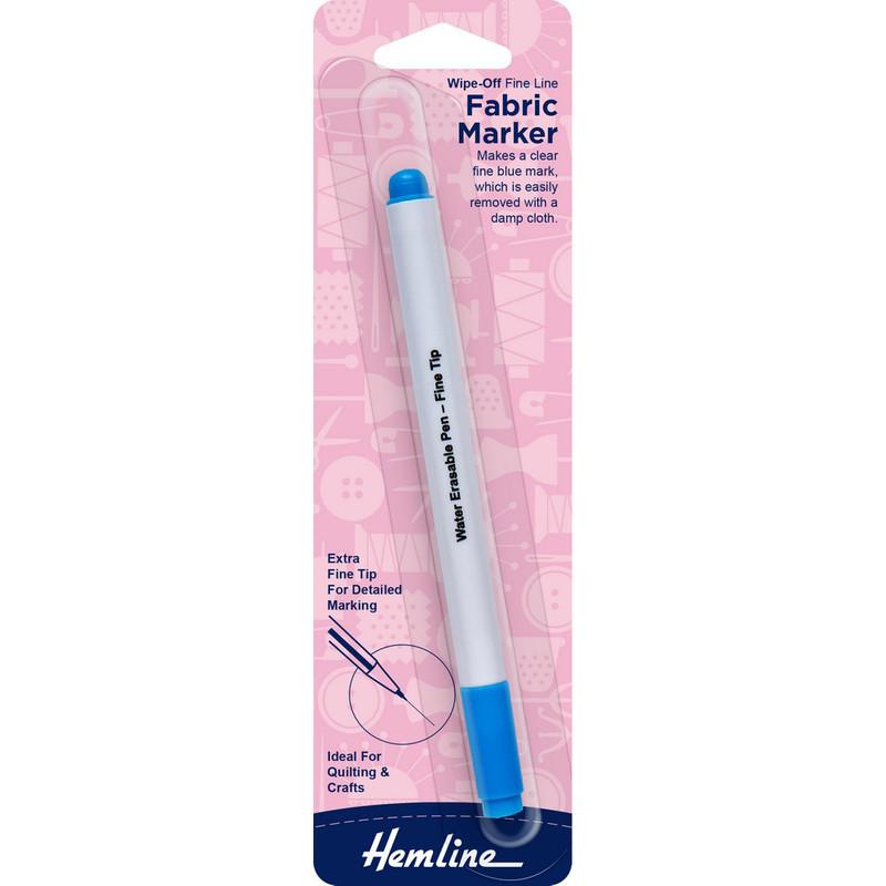 Lápiz Marcador De Tela Soluble Eextra Fino Azul (295.F) Hemline - 5 Unidades