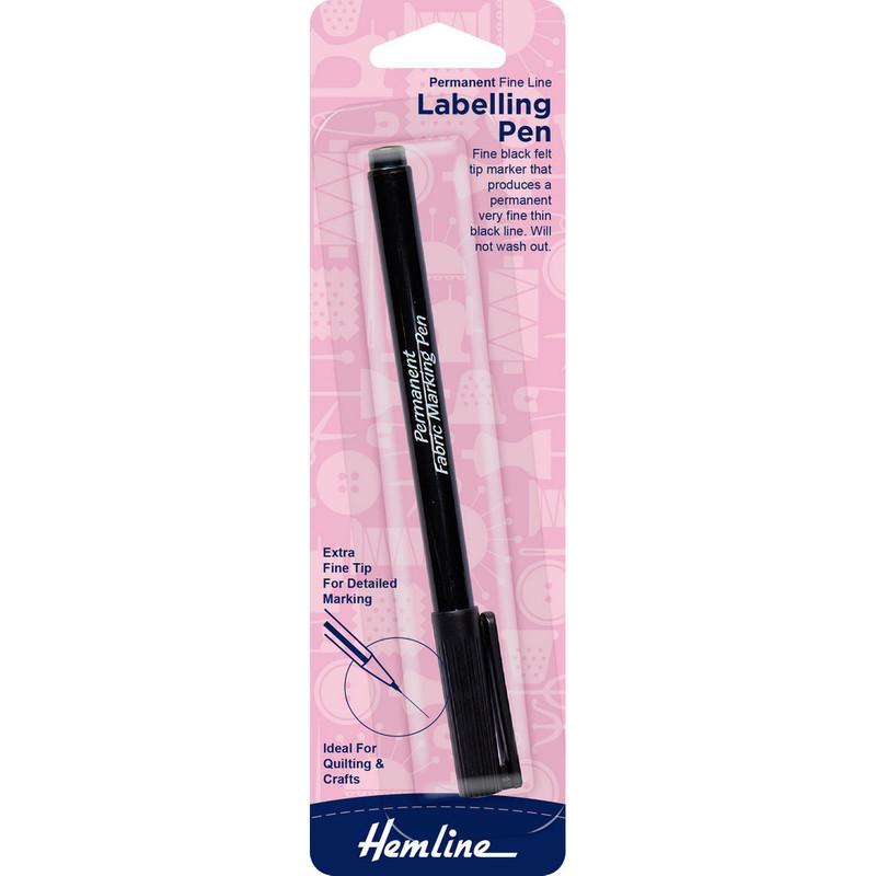 Lápiz Marcador Permanente Extra Fino Negro (297.F) Hemline - 5 Unidades