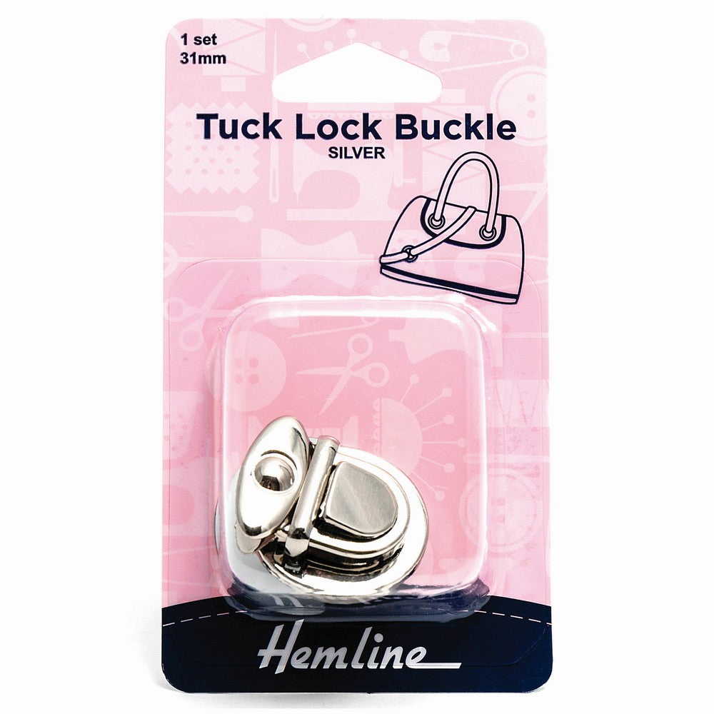 Cierre Hebilla a Presión Plateado 31mm (4509.31.NK) Hemline - 5 Unidades