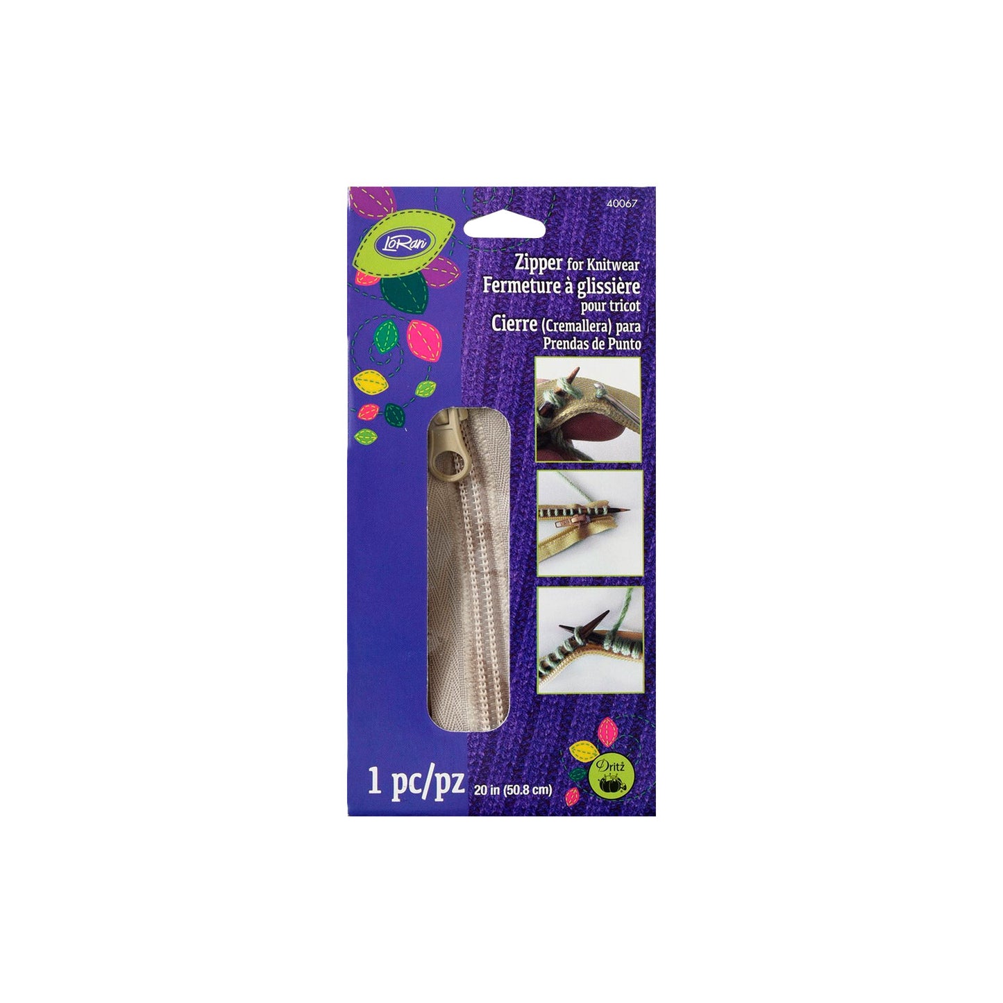 Cierre Tejido Crudo 51CM (40067) Dritz - 1 Unidad