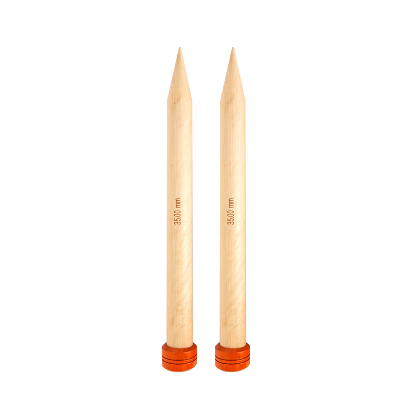 Palillo Recto 40 Cm Jumbo Birch Knit Pro - Unidad