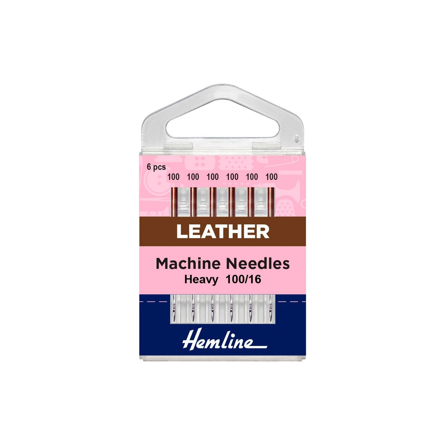 Aguja Máquina Leather 100/16 (104.100) Hemline - 5 Unidades