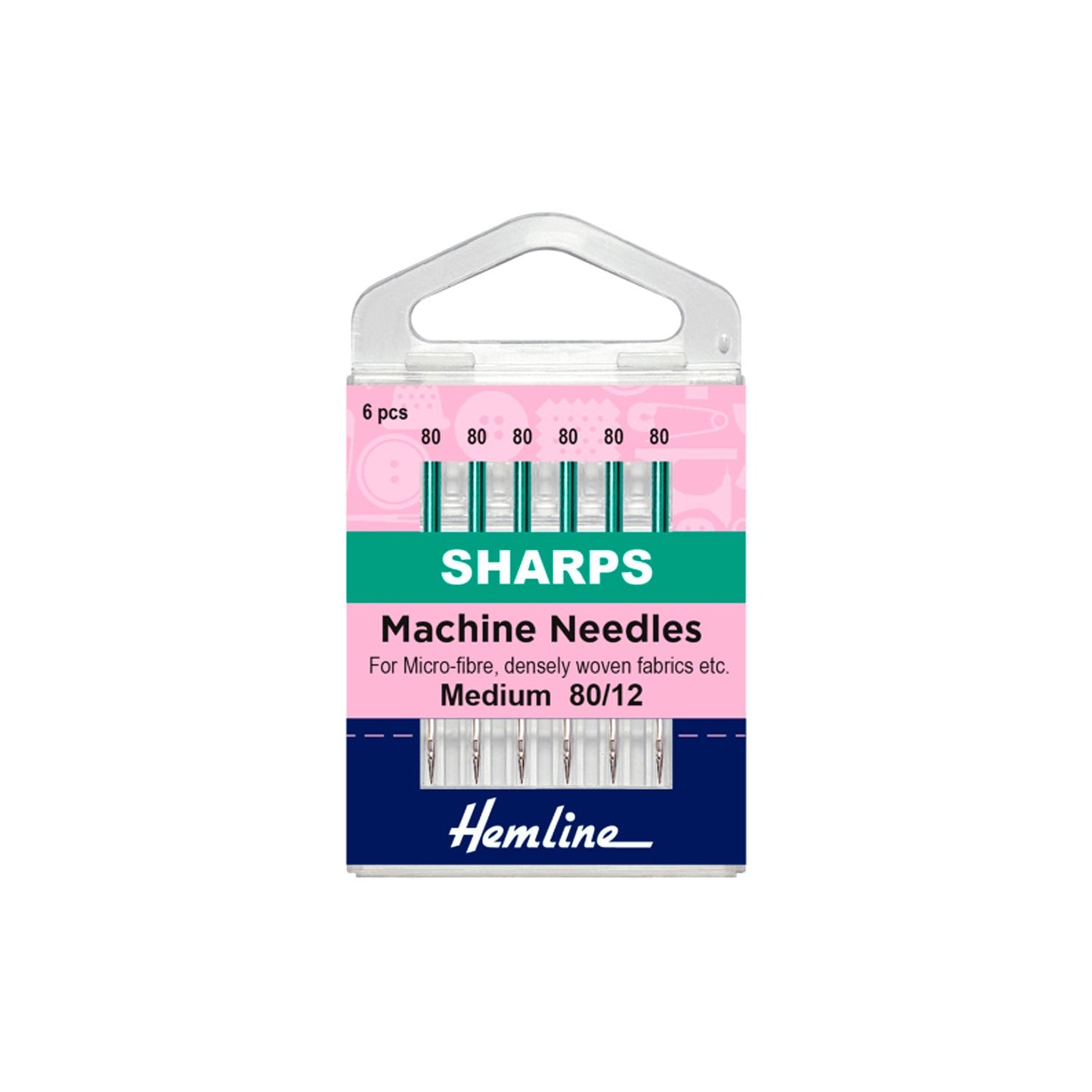 Aguja Máquina Sharps 80/12 (105.80) Hemline - 5 Unidades