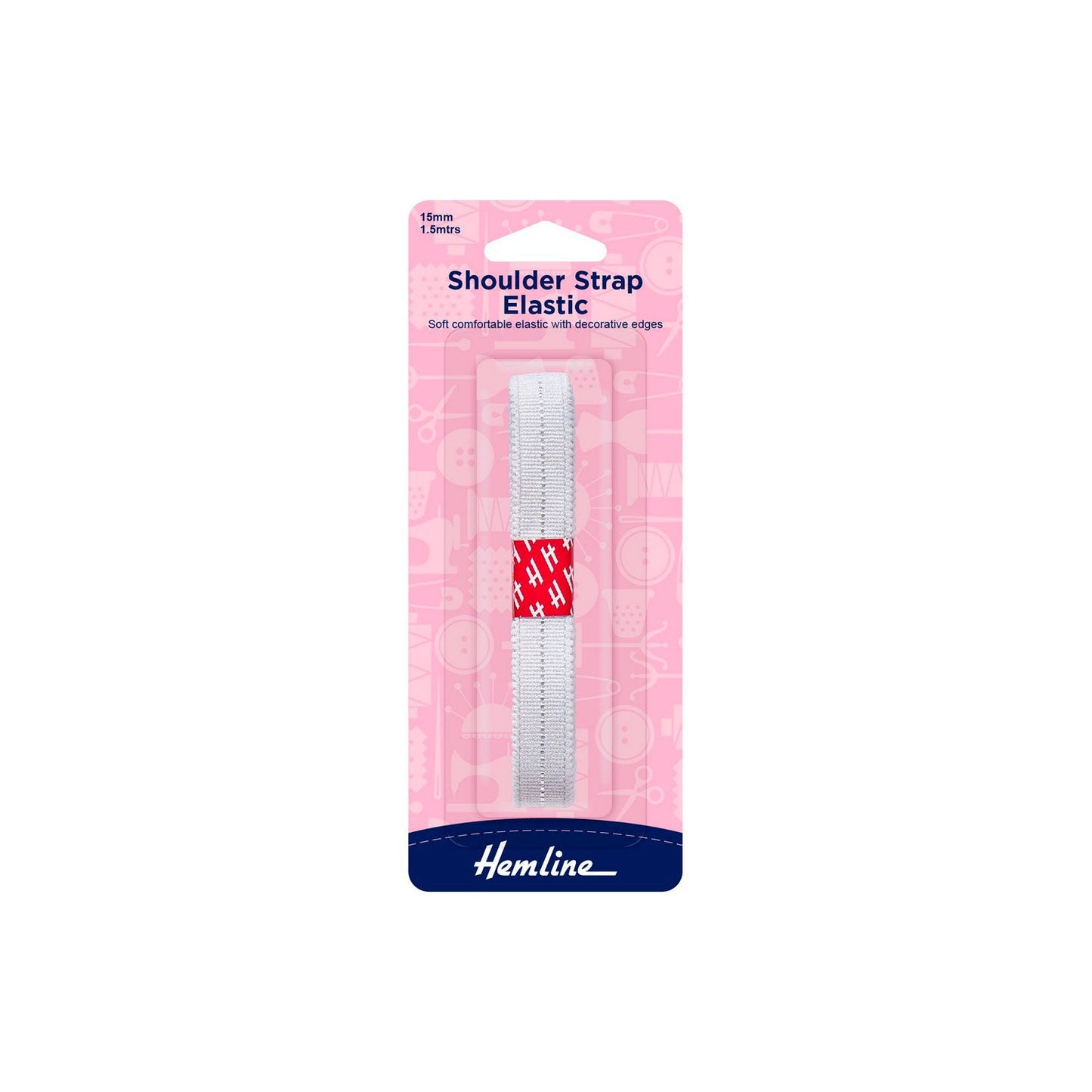 Elástico Bretel Blanco 1.5M (681.20.W) Hemline - 5 Unidades