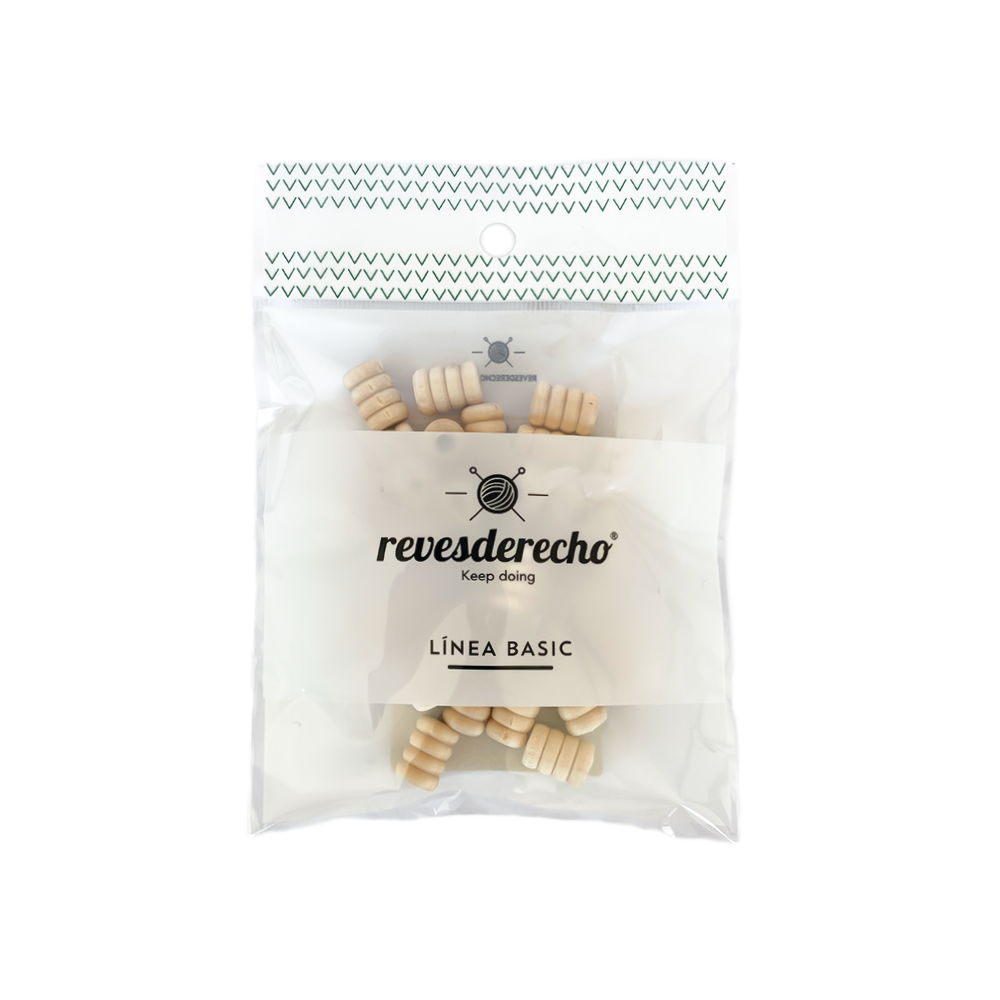 Cuenta Madera Tubular Rayas 30 Un Zl-033 Revesderecho - 10 Unidades