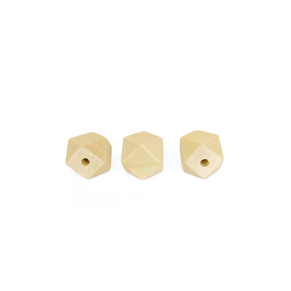 Cuenta Madera Diamante 20X20X20 Mm 10 Un Zl-035 Revesderecho - 10 Unidades