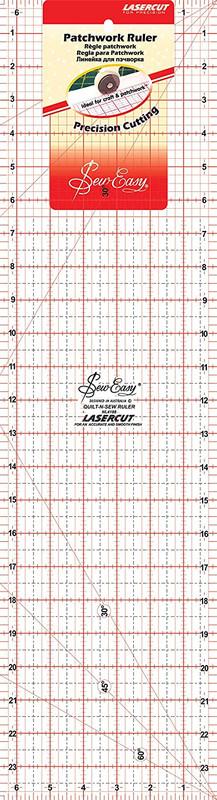 Regla Patchwork Rectangular 24''x 6.5'' (NL4188) Sew Easy - 3 Unidades