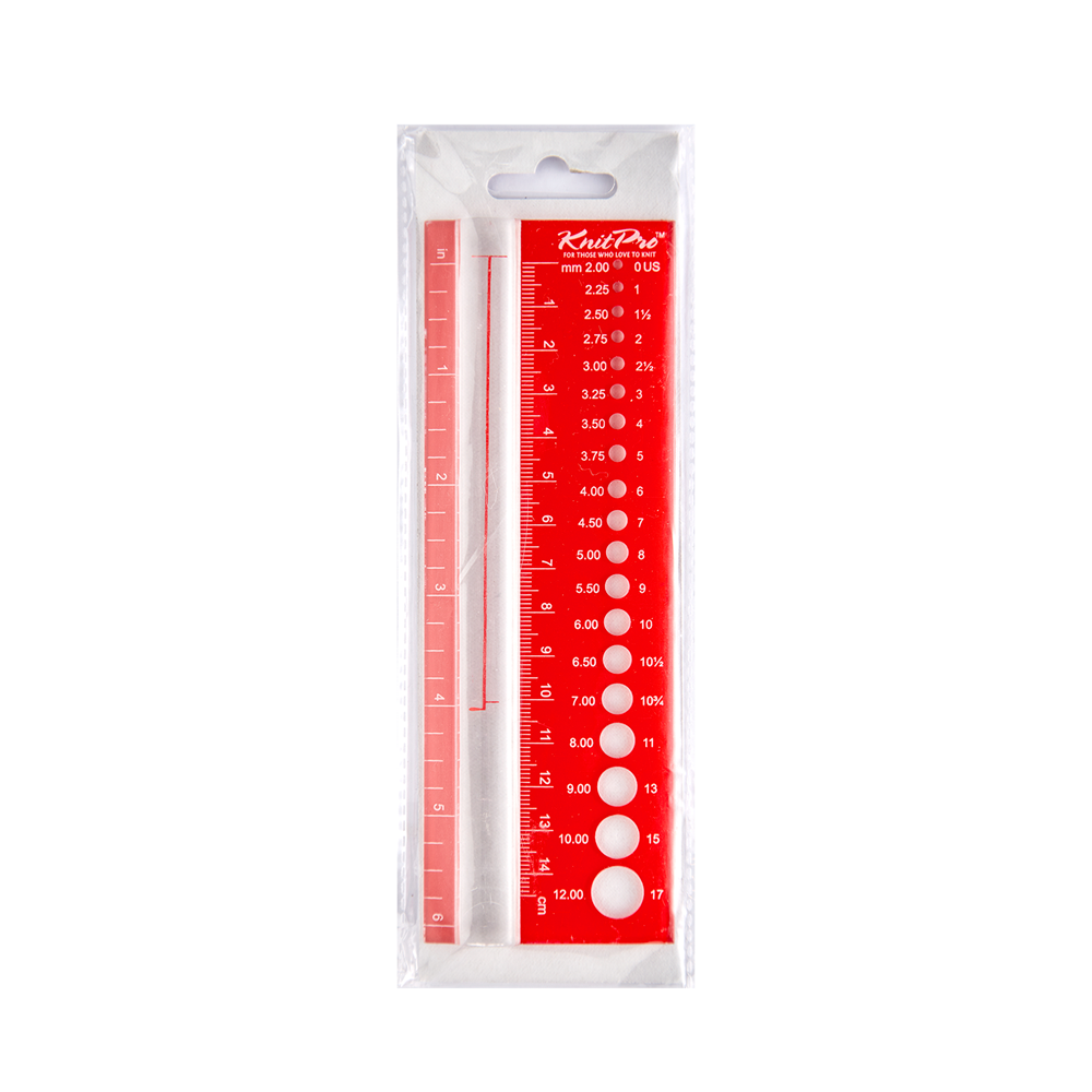 Medidor de Palillos y Regla Knit Pro