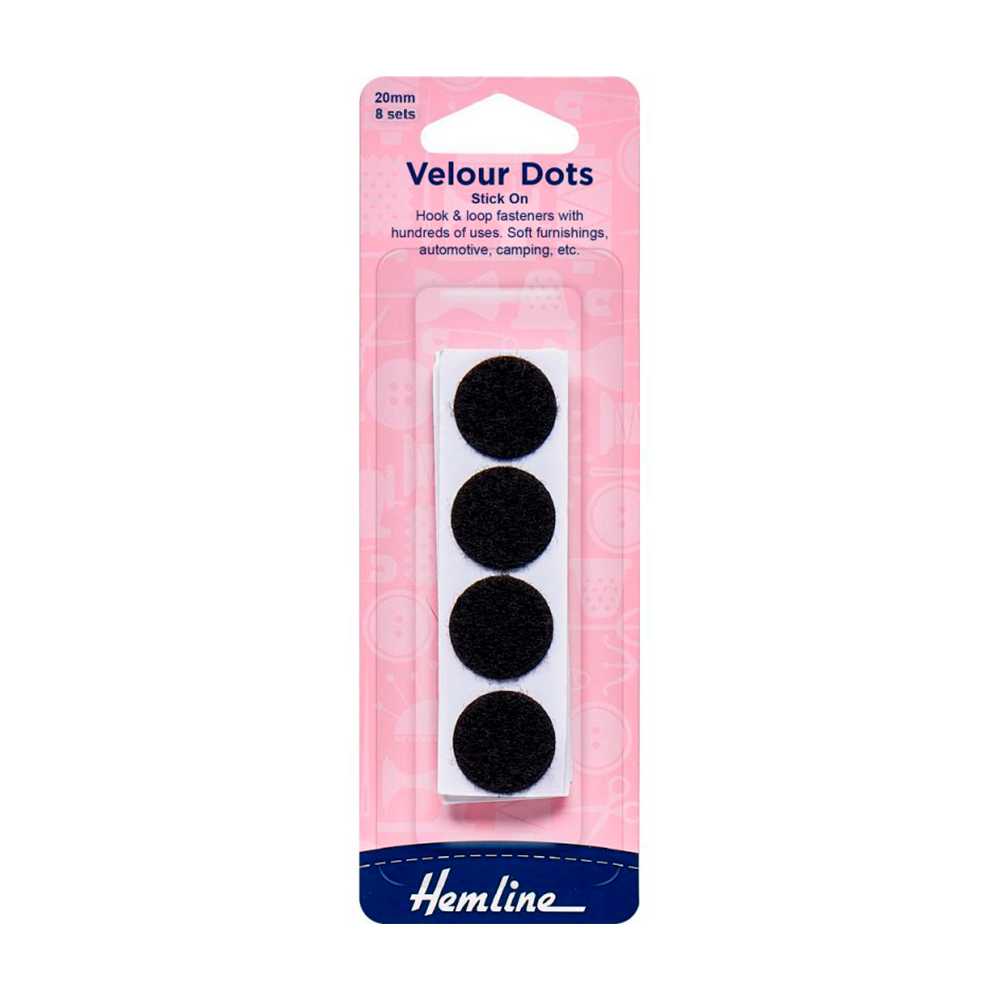 Velcro Circular Autoadhesivo 20MM Hemline - 5 Unidades