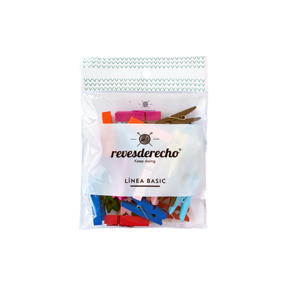 Mini Pinzas Colores 3,5cm 27 Un (ZL-002) Revesderecho - 10 Unidades