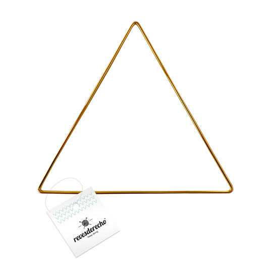 Argolla Metálica Triangulo Gold 19 CM ZL-005 Revesderecho - 10 Unidades