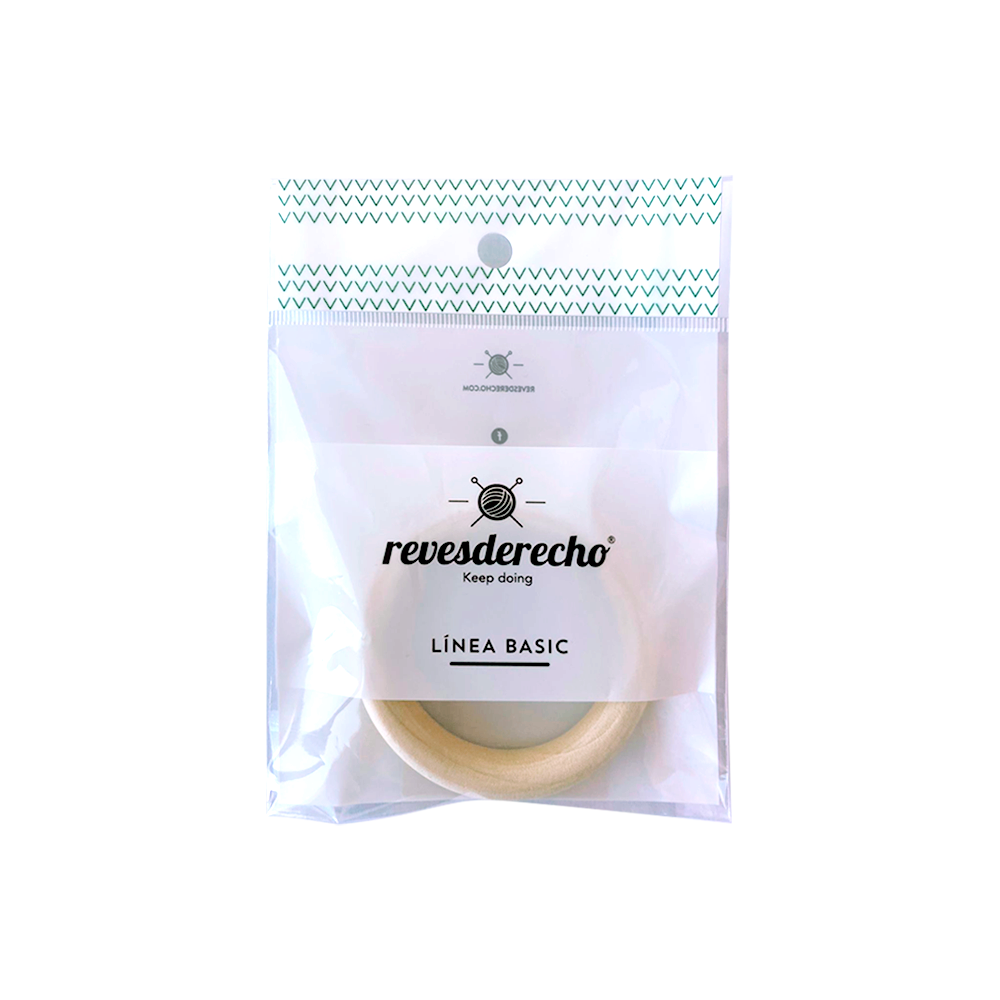 Argolla Madera 7cm (ZL-012) Revesderecho - 10 Unidades
