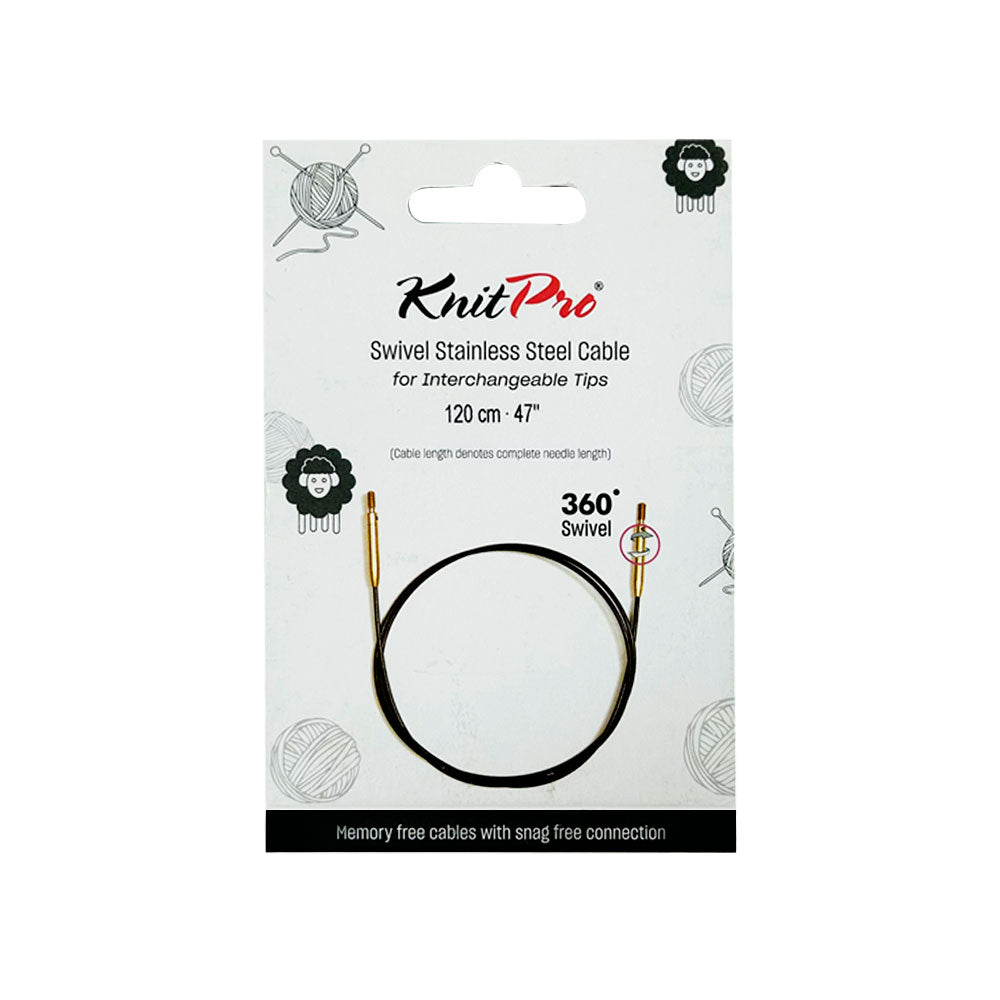 Cable Giratorio Nylon Matt Gold KnitPro - 3 Unidades