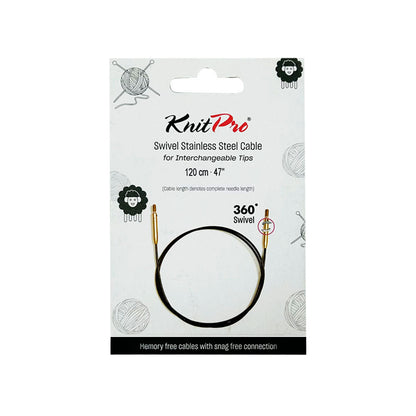 Cable Giratorio Nylon Matt Gold KnitPro - 3 Unidades