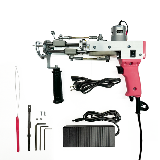 Pistola Tufting 24V 2 en 1 Loop & Cut Rosada (RLD-4) - 3 Unidades