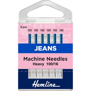 Aguja Máquina Denim 100-16 Hemline - 5 Unidades