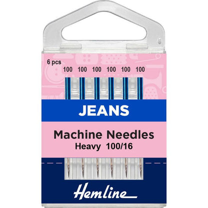 Aguja Máquina Denim 100-16 Hemline - 5 Unidades