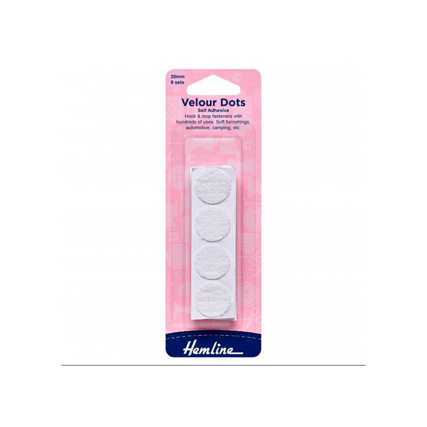 Velcro Circular Autoadhesivo 20MM Hemline - 5 Unidades