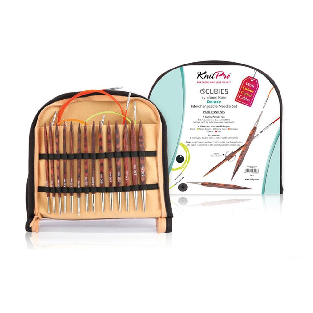 Set Palillos Intercambiables Cubics Deluxe Knit Pro