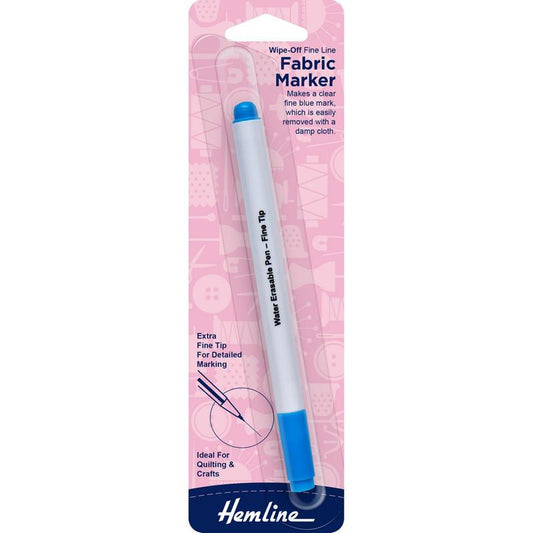 Lápiz Marcador De Tela Soluble Eextra Fino Azul (295.F) Hemline - 5 Unidades