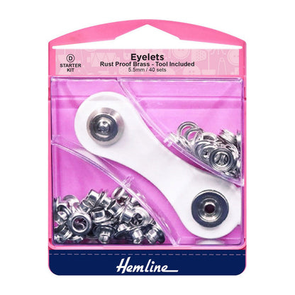 Kit Inicio - Ojetillos Plata Hemline - 5 Unidades