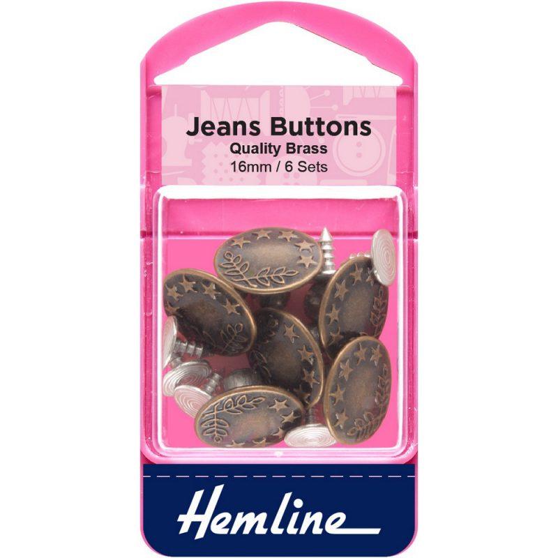 Botón Jeans 6 Un (466.B) Hemline - 5 Unidades