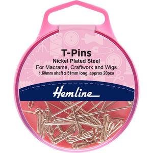 Alfiler Forma T (709) Hemline - 5 Unidades