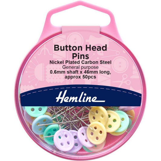 Alfiler Cabeza De Botón (720) Hemline - 5 Unidades