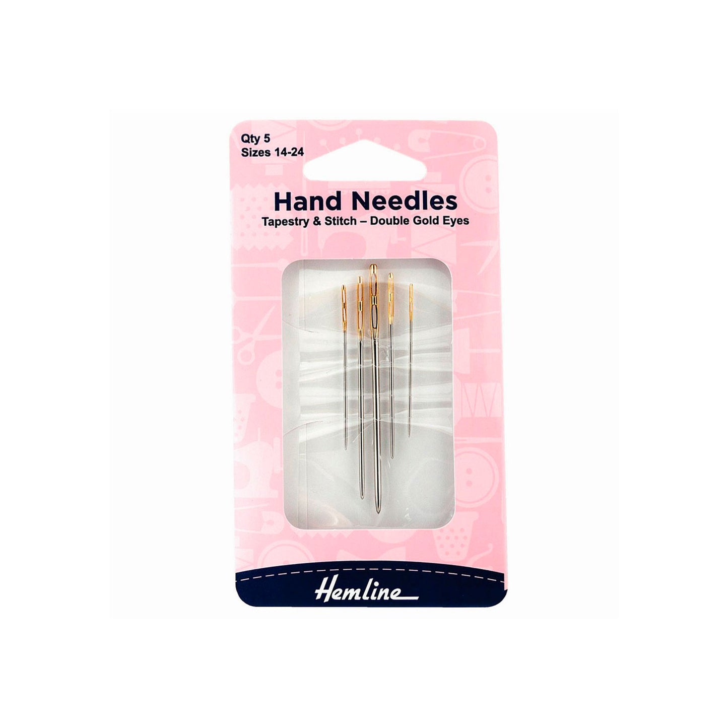 Agujas Doble Ojo 14-24 5UN (203.1424.DE) Hemline - 5 Unidades