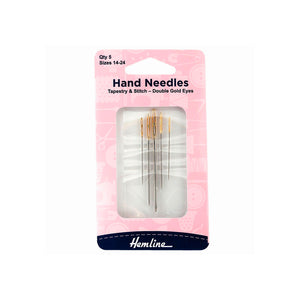 Agujas Doble Ojo 14-24 5UN (203.1424.DE) Hemline - 5 Unidades
