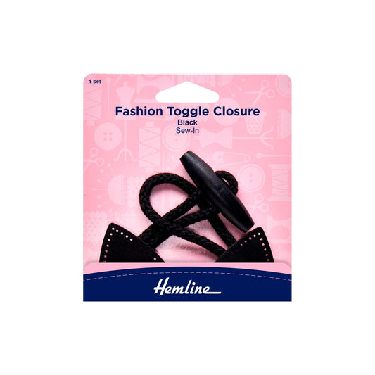 Botón con Pasador Montgomery Negro (4602.BK) Hemline - 5 Unidades