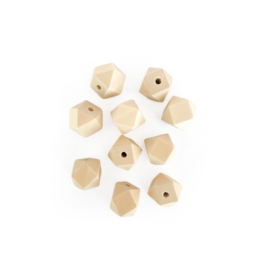 Cuenta Madera Diamante 20X20X20 Mm 10 Un Zl-035 Revesderecho - 10 Unidades