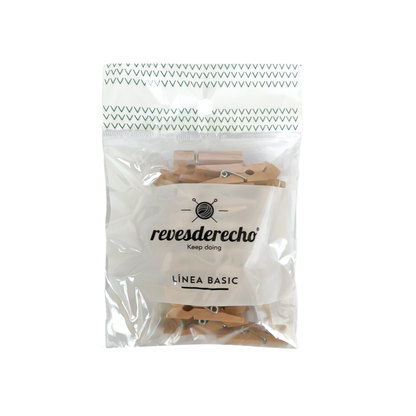 Mini Pinzas Natural Zl-037 Revesderecho - 10 Unidades